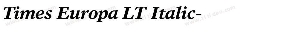 Times Europa LT Italic字体转换